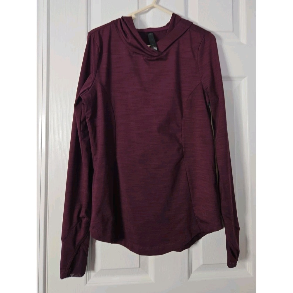 Athletica Womans Long Sleeve Hoodie Size Small Purple With Thumb Hole